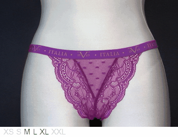 Versace Sheer and lace string bikini