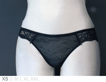 Yazi Sheer and lace bikini with back bow